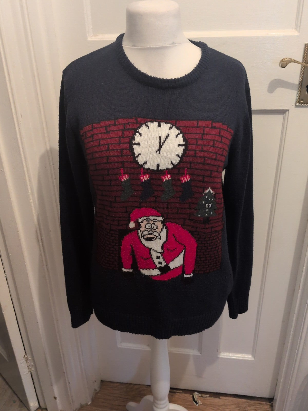 Medium Navy Jumper Christmas Design