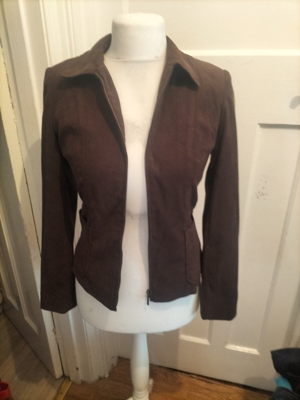Primark 8 Brown Padded Lined Full Zip Blazer