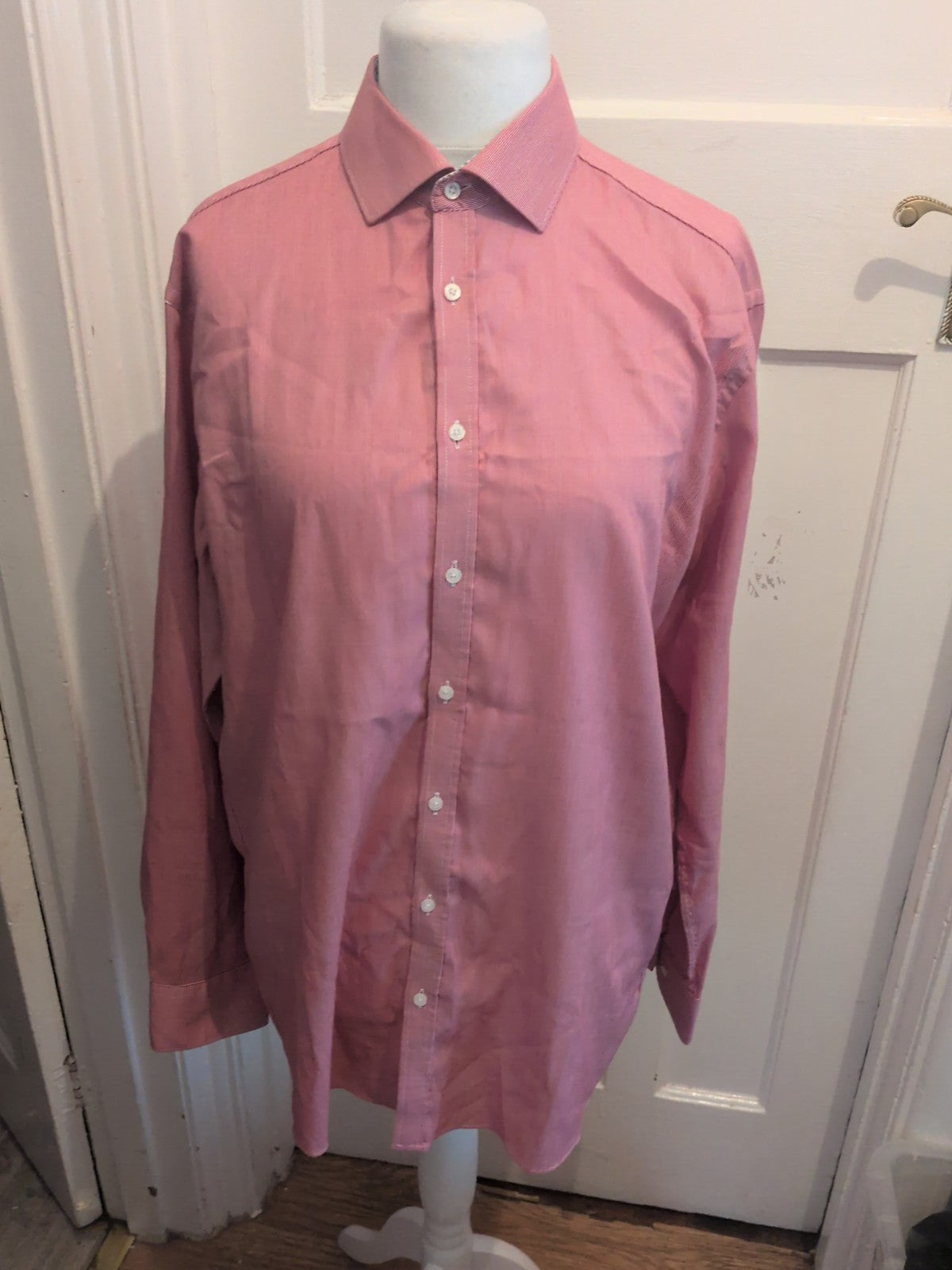 Venti EU 43 Red And White Long Sleeve Shirt