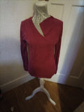 Ladies Emreco Size 10 Wine Long Sleeved Blouse