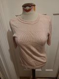 Ladies Per Una Size 8 Powder Pink Short Sleeved Blouse