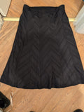 Ann Harvey 16 Black Lined Long Length Flare Skirt