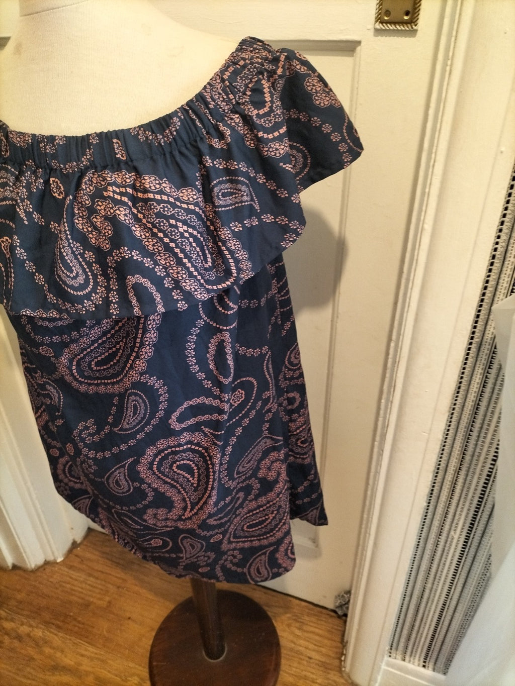 Ladies Primark Size 10 Navy/Pink Floral Pattern Sleeveless Dress