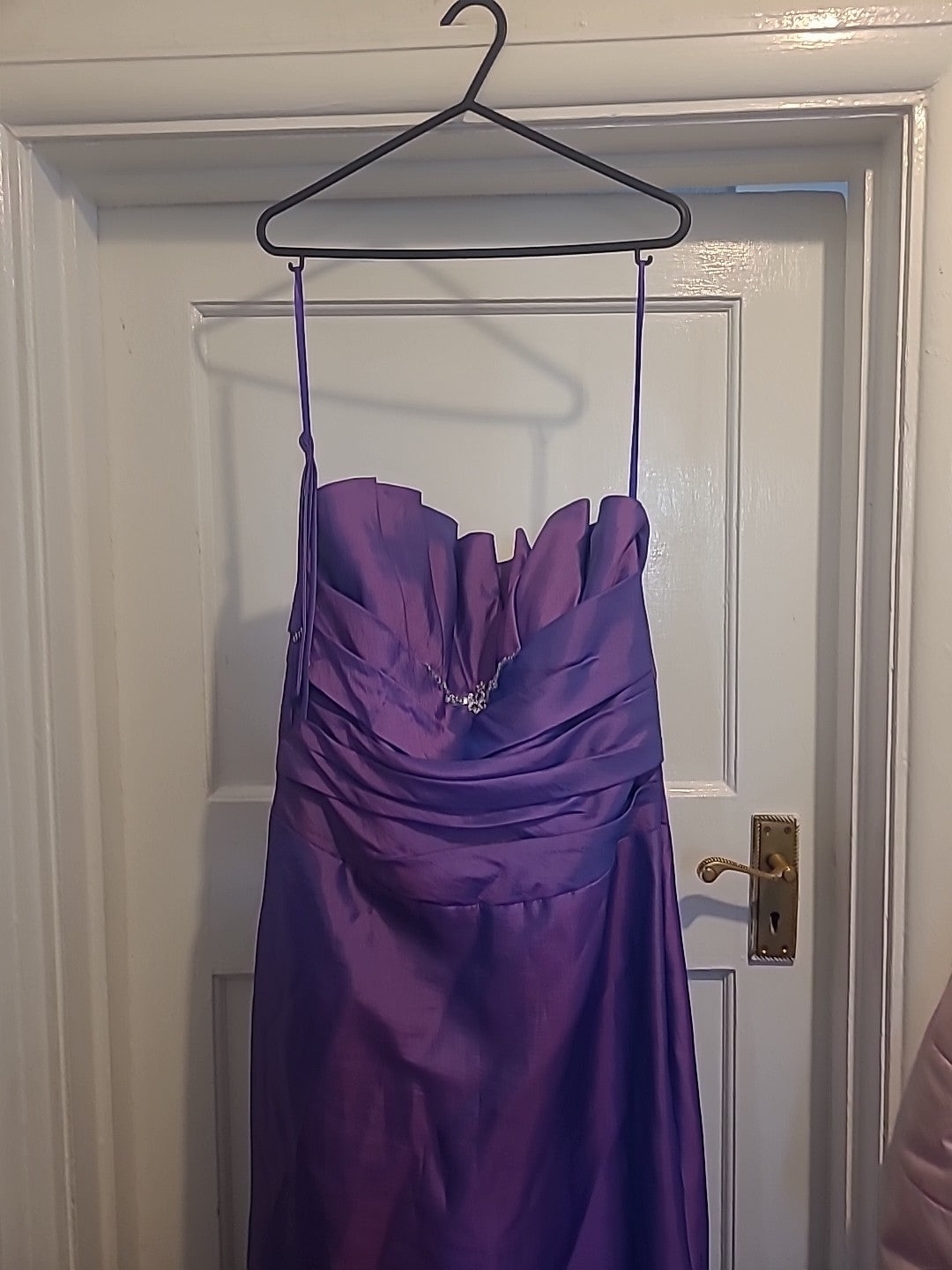 Ladies Rea  Size 14 Eggplant Prom Dress (No Ribbon To Pull The Corset Tight)