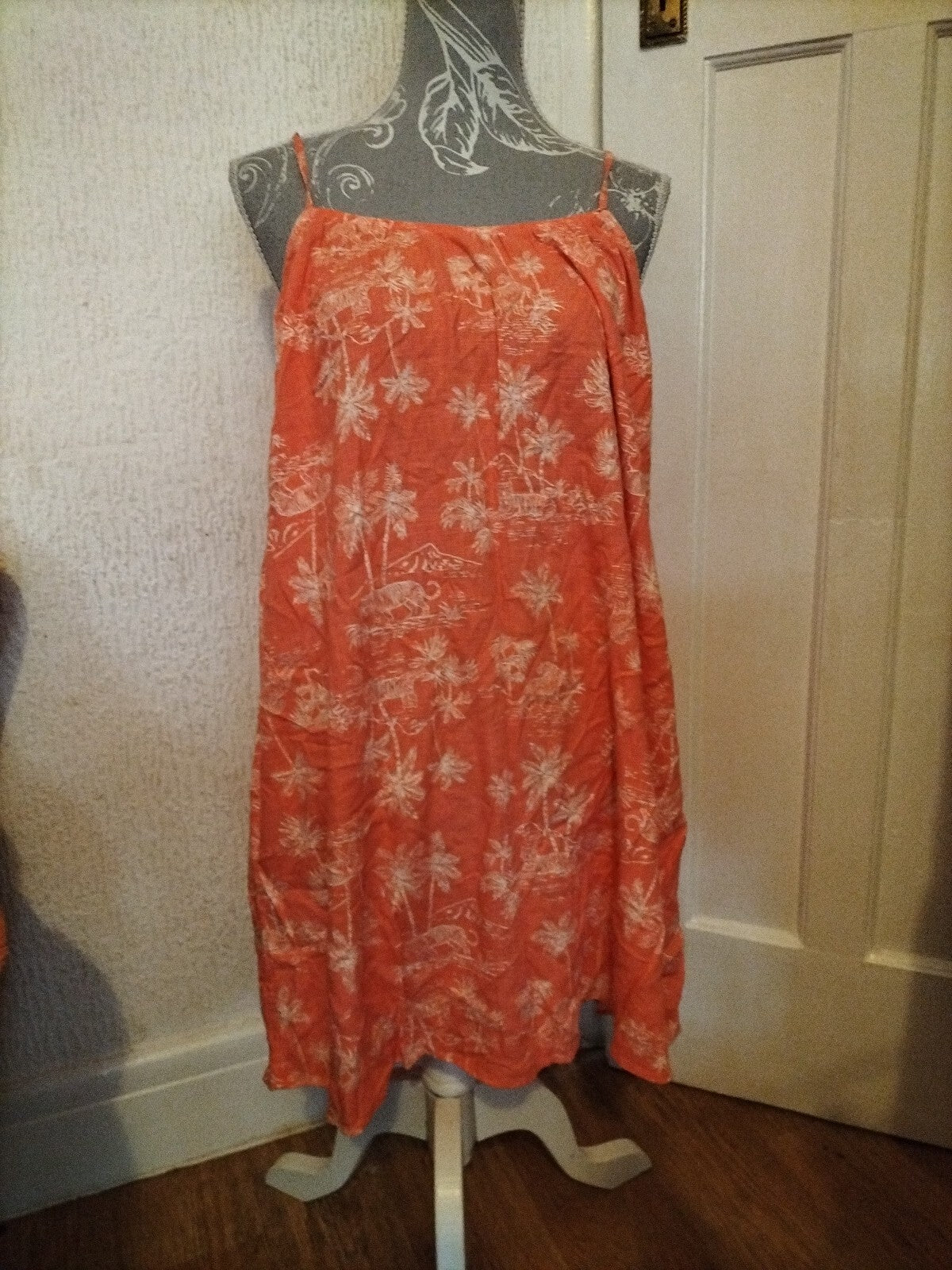 Ladies H+M Size XS Orange Sleeveless Dress