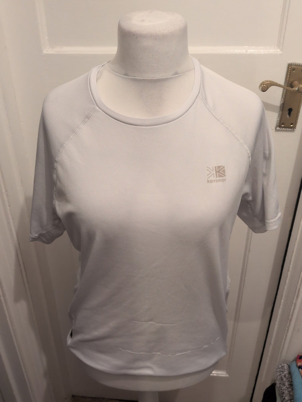 Mens Karrimor Run Size L White Short Sleeved T-shirt