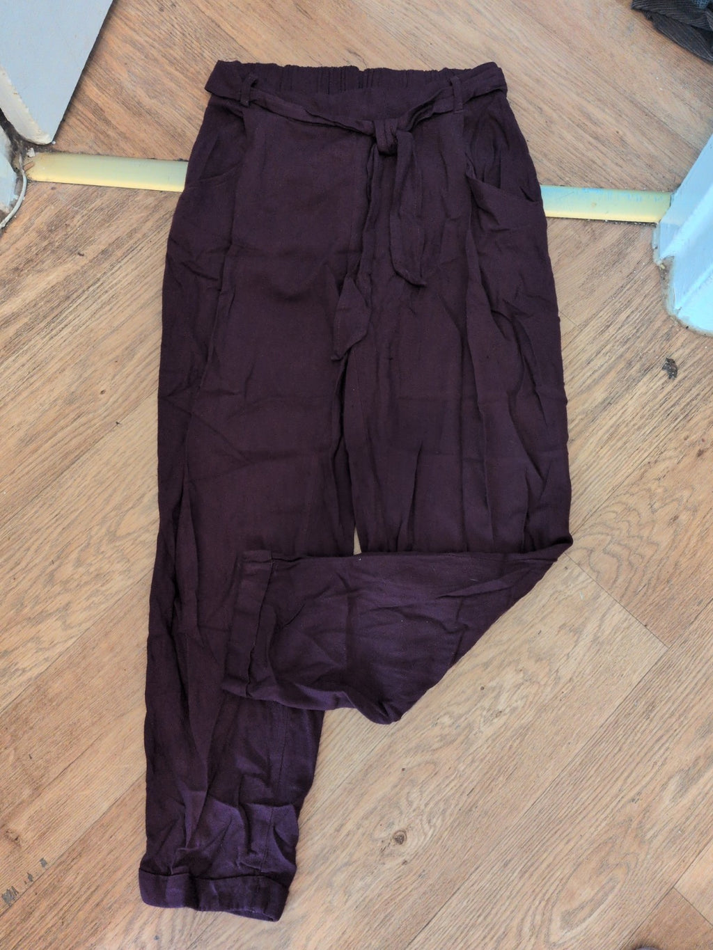 New Look 8 Dark Purple Elasticated Trousers