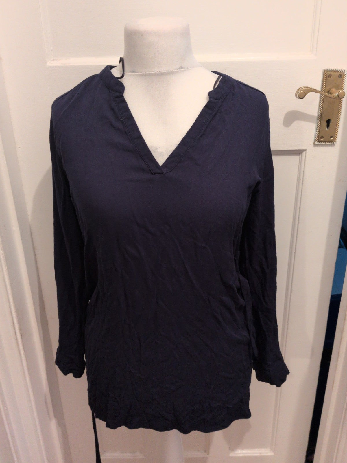Primark 12 Navy Long Sleeve Blouse