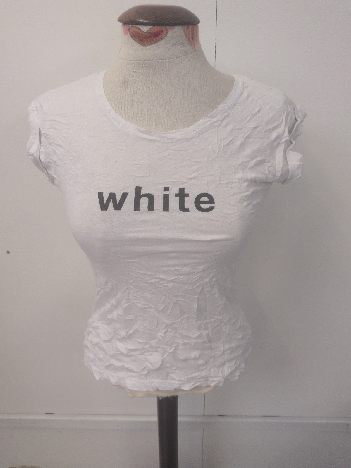 Ladies New Look Size 6 White Short Sleeve T-shirt