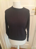 Tu 12 Black Crew Neck Pullover Jumper