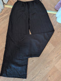 Shein Medium Black Crinkle Ribbed Elasticated Trousers