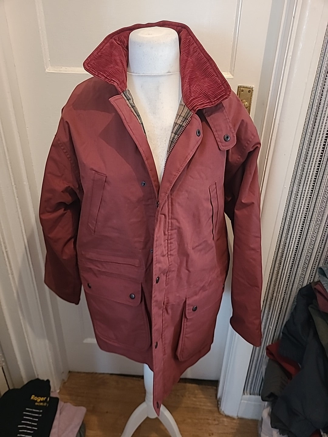 Mens Brook Taverner Size 38" Burgundy Lined Jacket