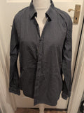 Mens Taylor And Wright 18 Collared Navy Long Sleeve Shirt