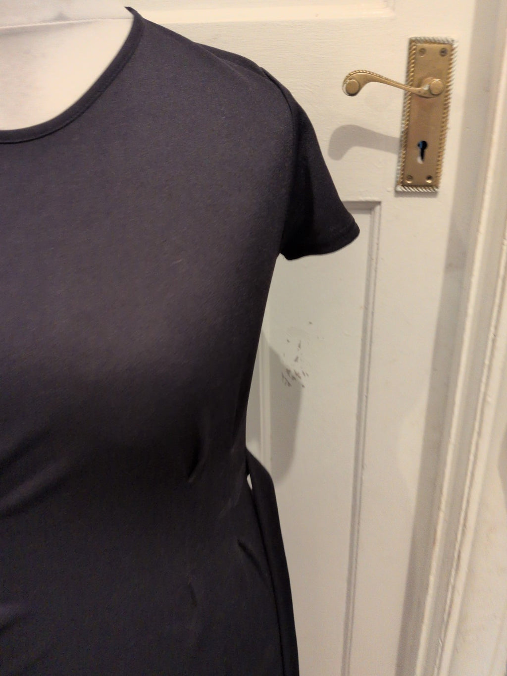 Boohoo 14 Black Short Sleeve Dress