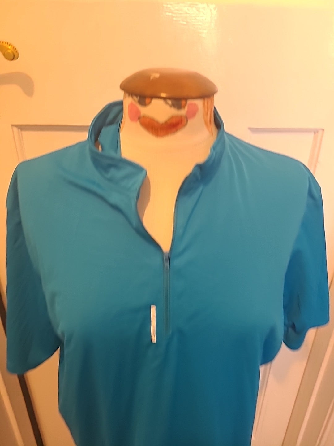 Mens Decathlon Size XL Blue Short Sleeved Activewear Top