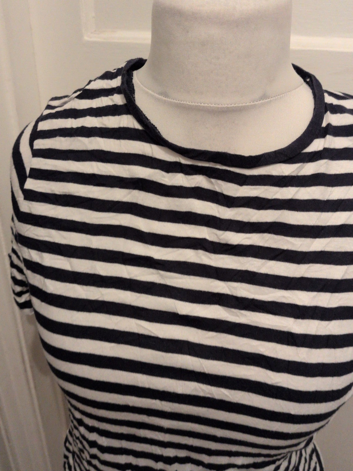 M&S Collection 12 Navy Stripe Short Sleeve T-shirt