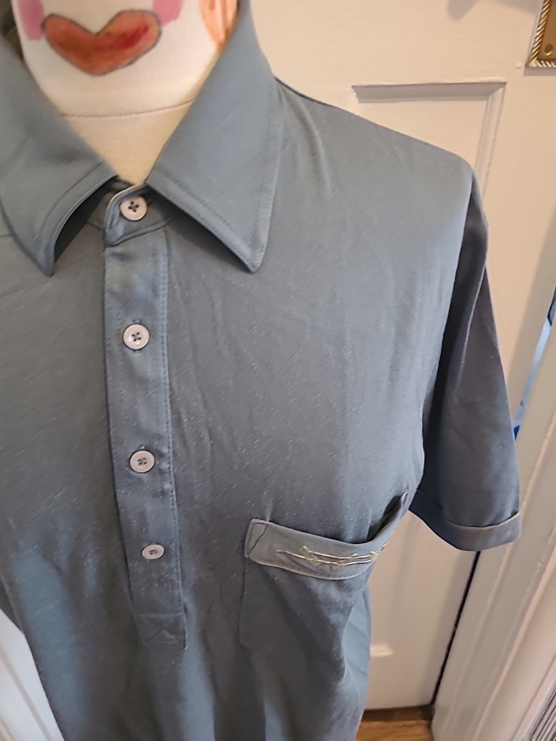 Mens Galicci Large Teal Polo
