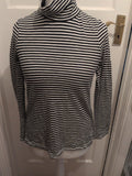 Next 8 Black And White Long Sleeve High Neck Top