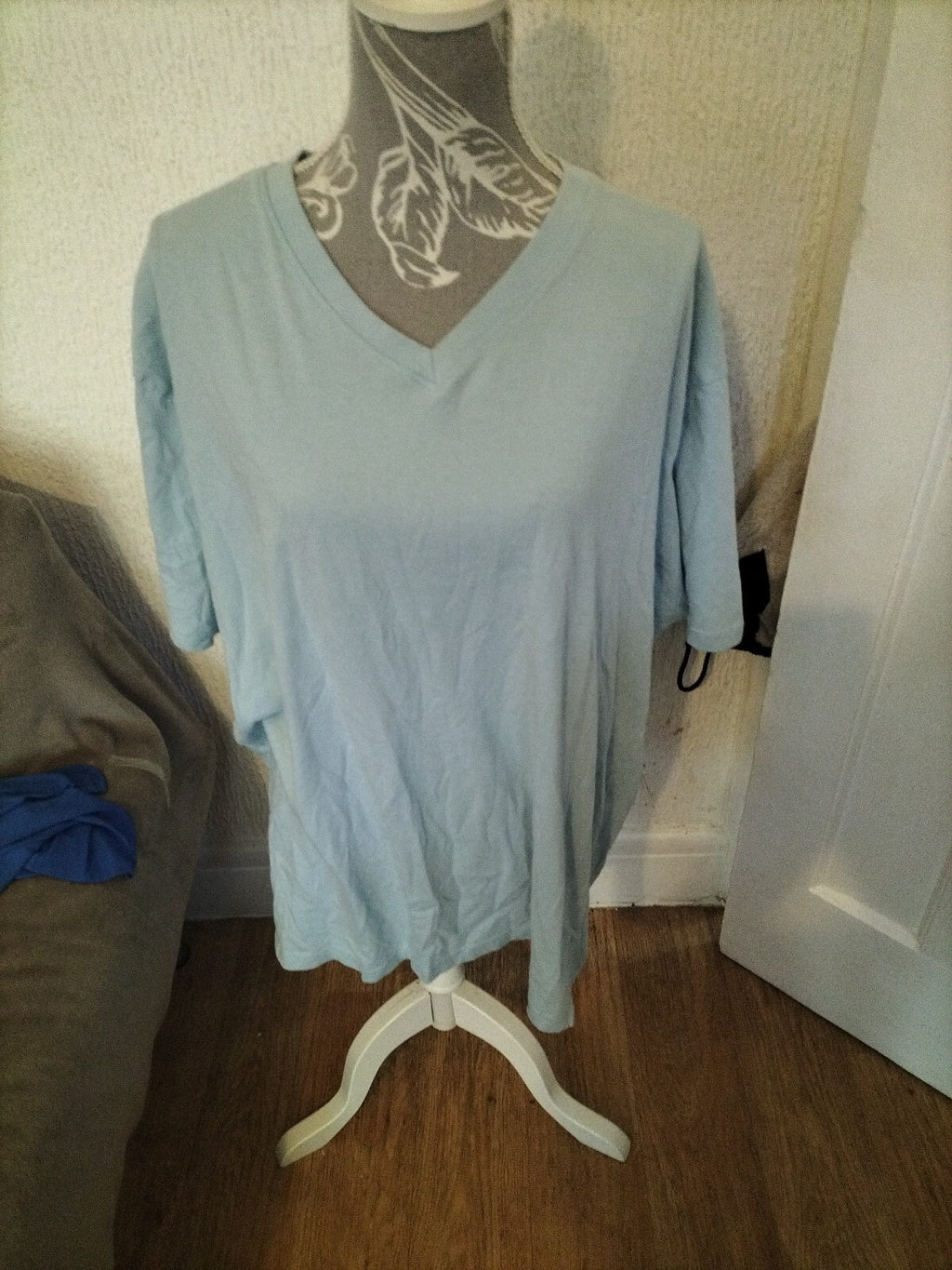 Mens Charles Wilson Size 2xl Light Blue Short Sleeved Tshirt