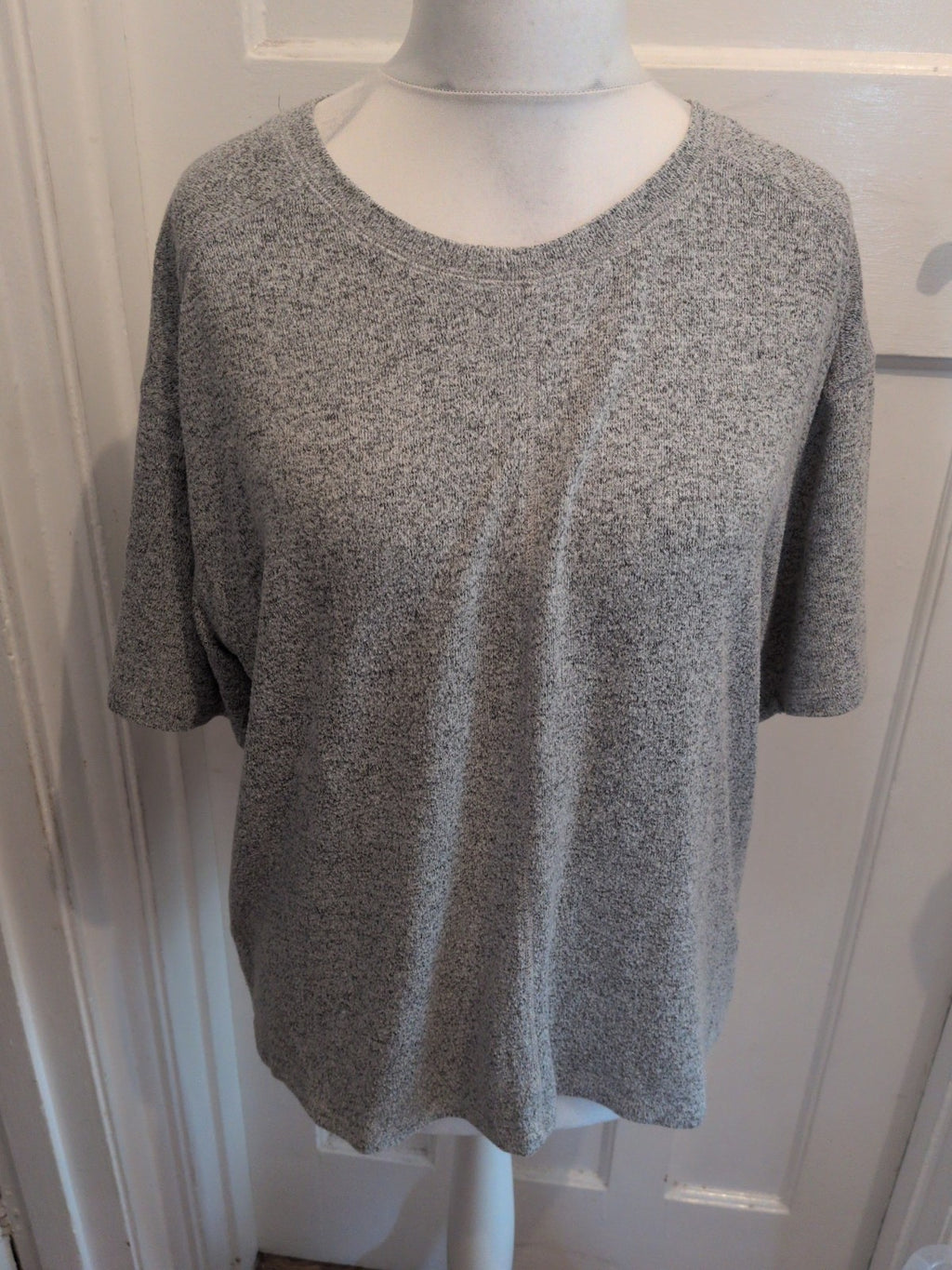Marks And Spencer 16 Light Grey Short Sleeve T-shirt Blouse Top