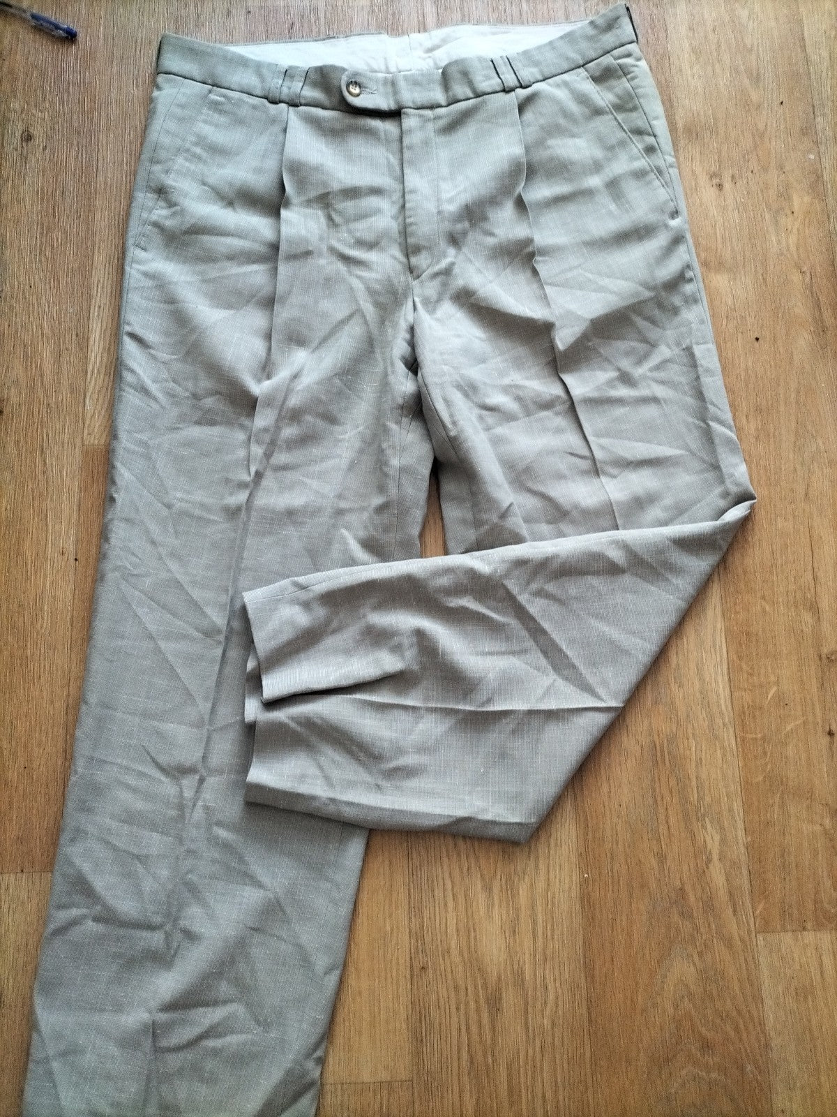 Mens Widax Size 36L Light Khaki Trousers