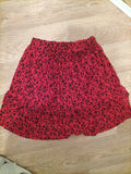 Ladies Next Size 6 Black And Red Elasticated Short Skirt