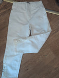 Soon 10 White Jegging With Detail On Hem