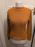 Primark 12-14 Mustard Long Sleeve Cowl Neck Jumper