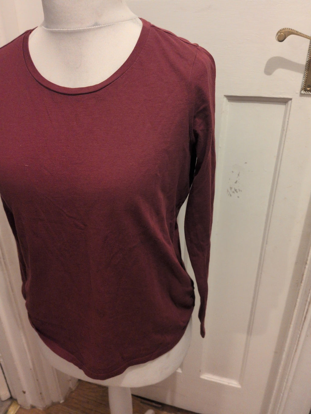 Ladies Next Size 12 Purple Long Sleeve Crew T-shirt