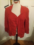 Ladies Gill Marjoram Size Large Red Lined Lightweight Blazer