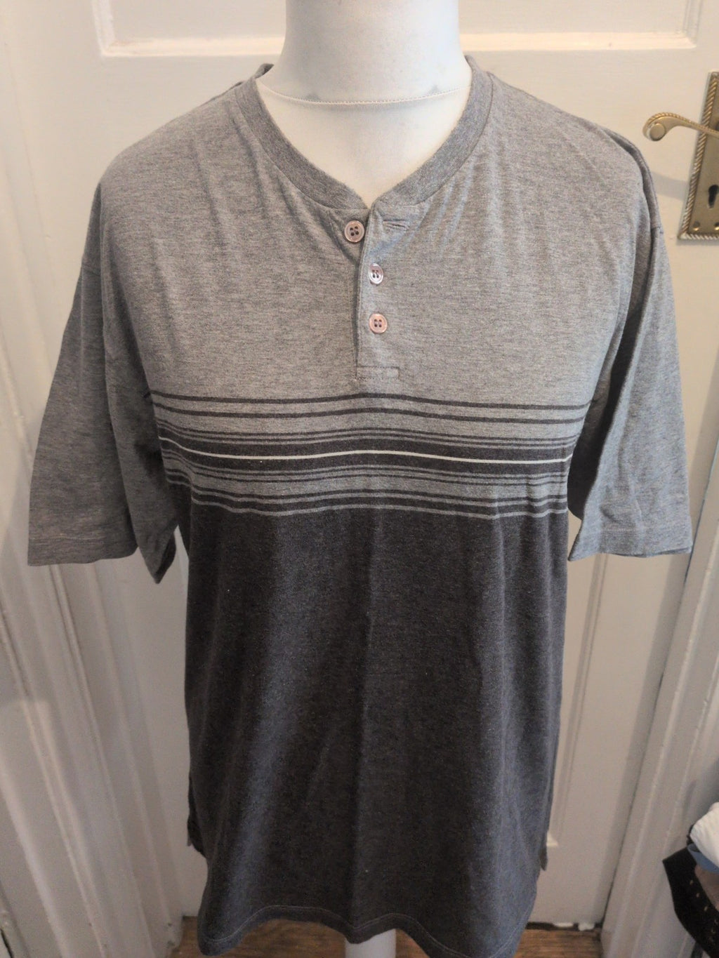 Debenhams Large Grey Toned Short Sleeve Polo