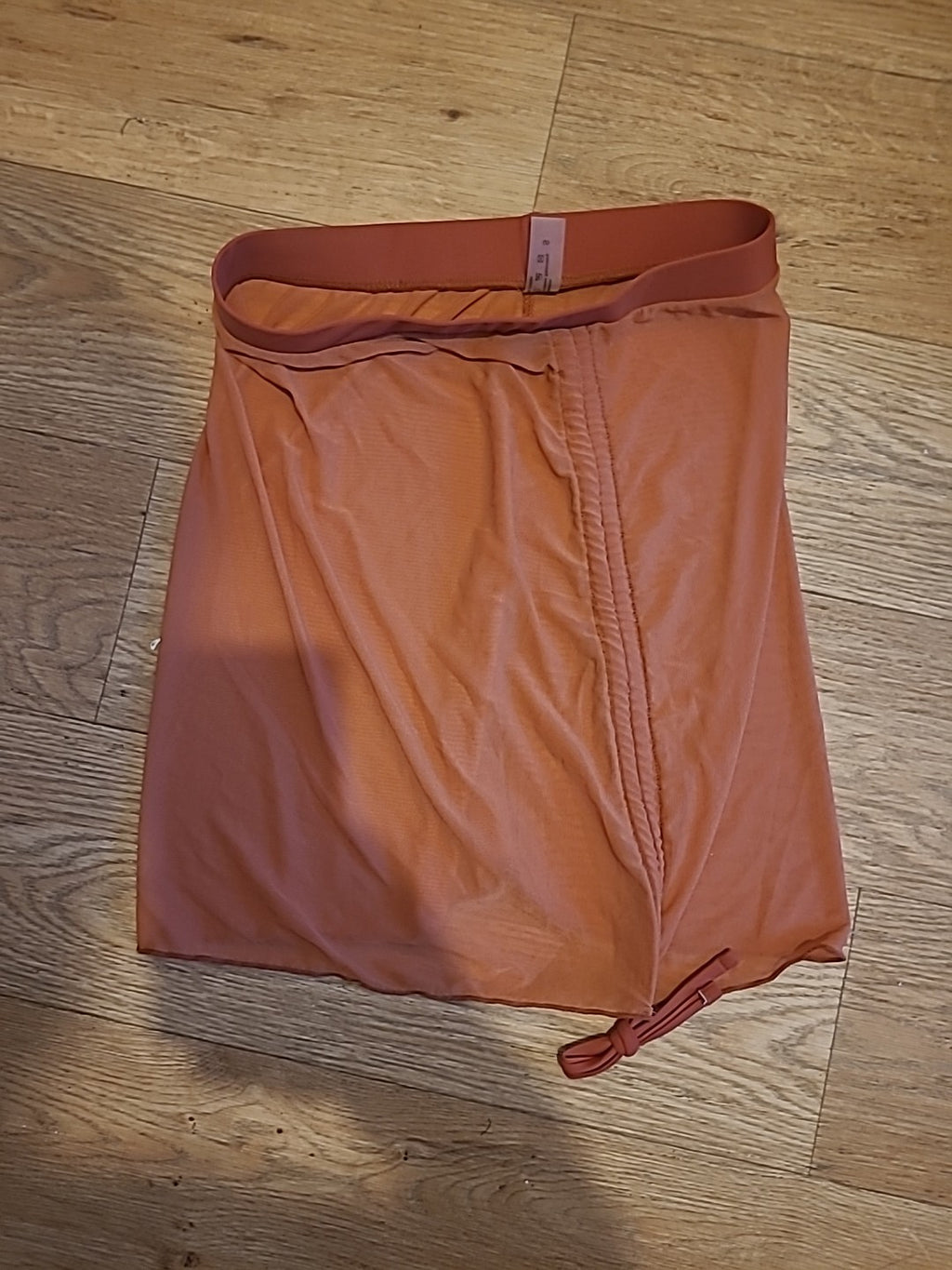 Ladies Size Small Orange Mesh Skirt