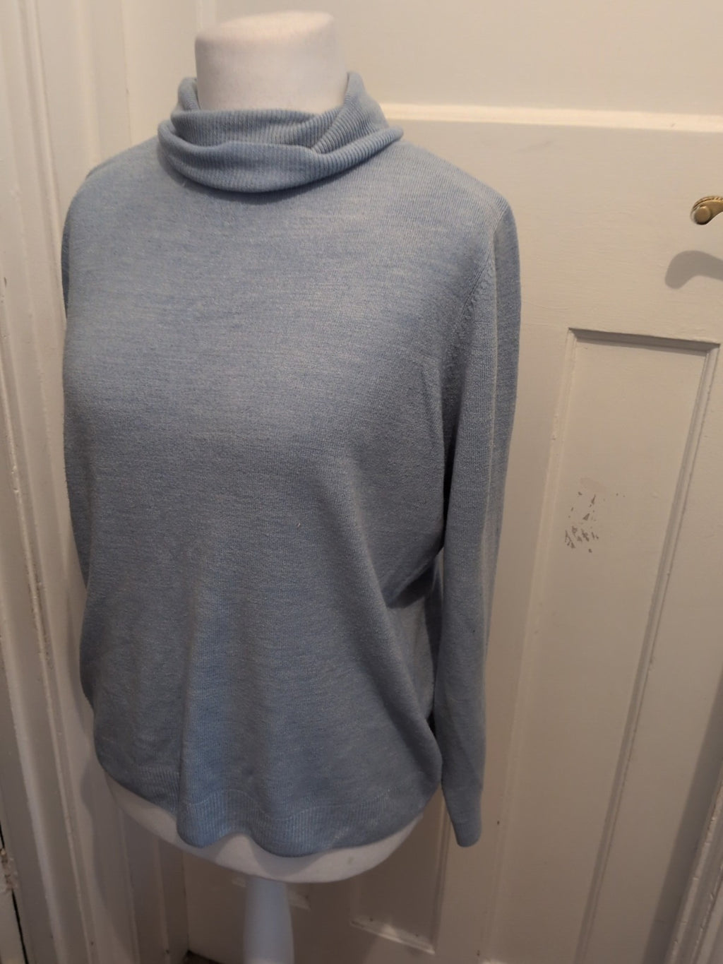 BHS 18 Pale Blue High Neck Pullover Jumper