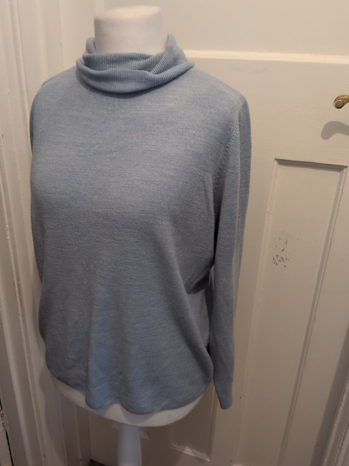 BHS 18 Pale Blue High Neck Pullover Jumper