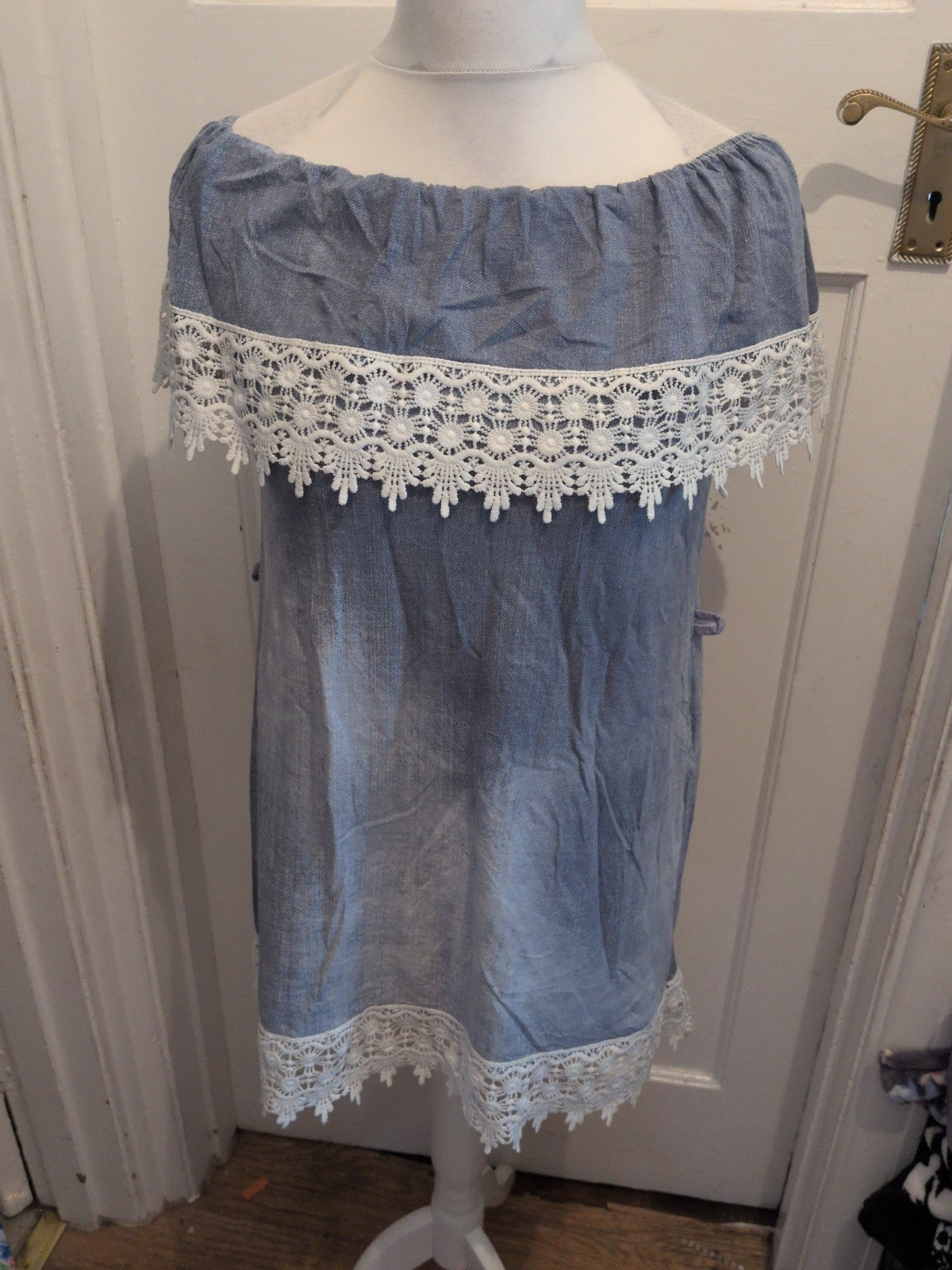 Small Denim Coloured Short Sleeve Dress