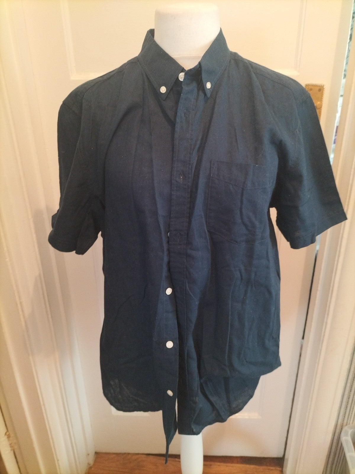 Mens Easy Size XL Very Dark Navy Short Sleeved Shirt