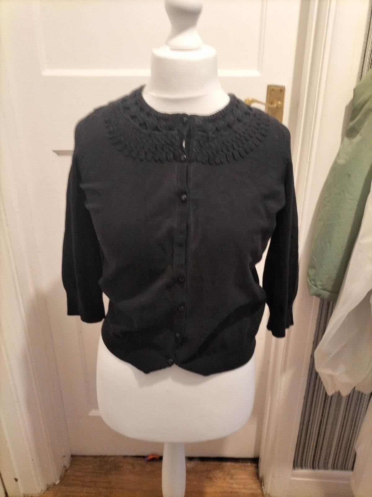 Ladies Sweatyworks Size Medium Black Cardigan