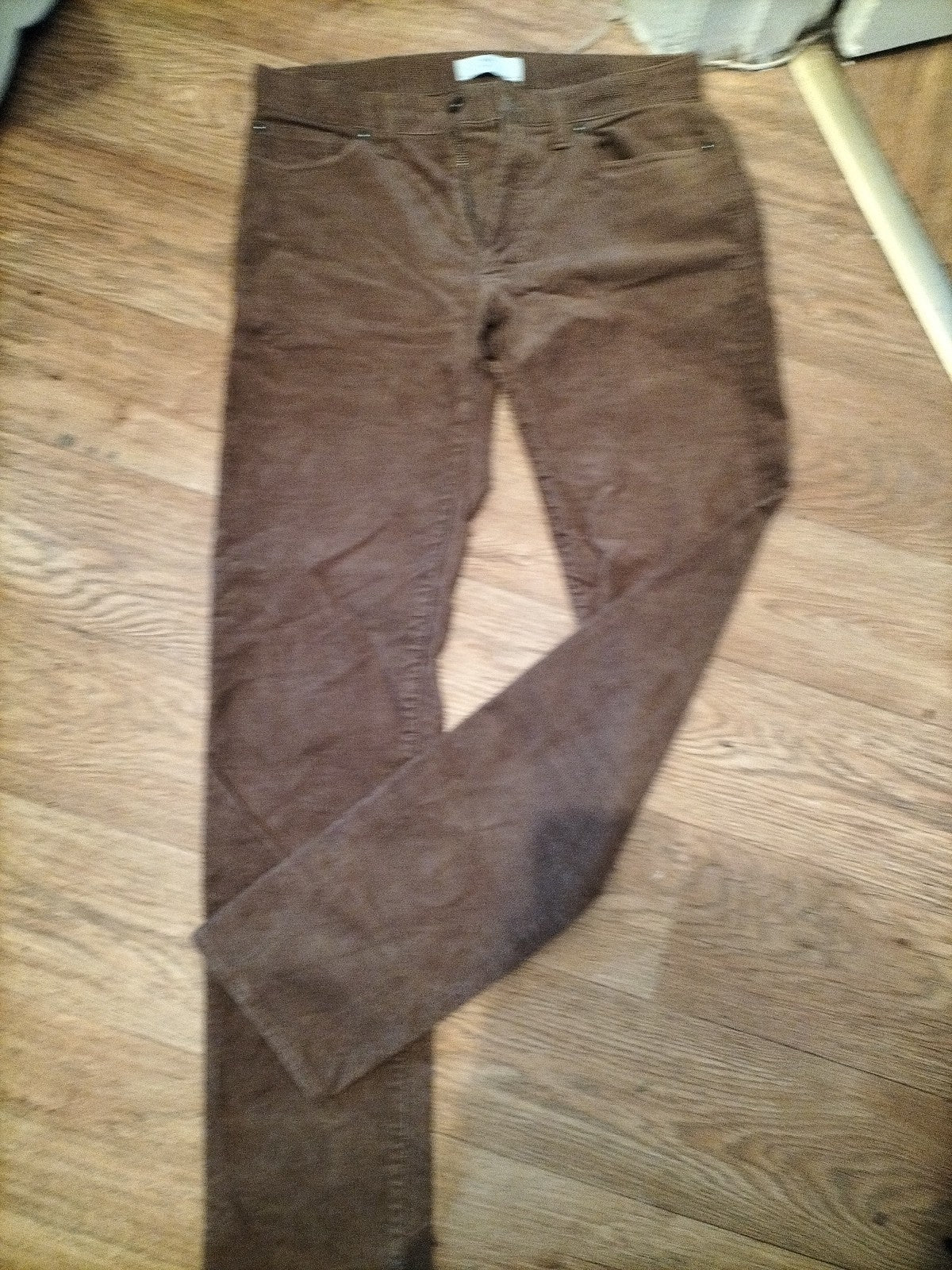 Mens M&S Size 30x33 Caramel Ribbed Trousers