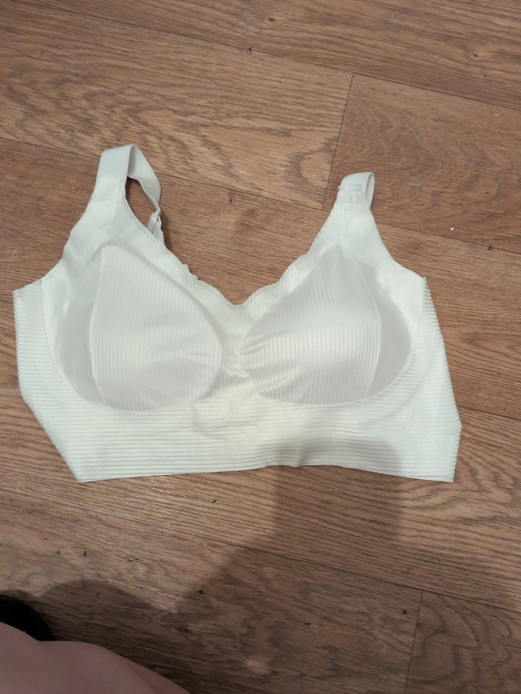 3XL Off White Padded Non Lined Bra