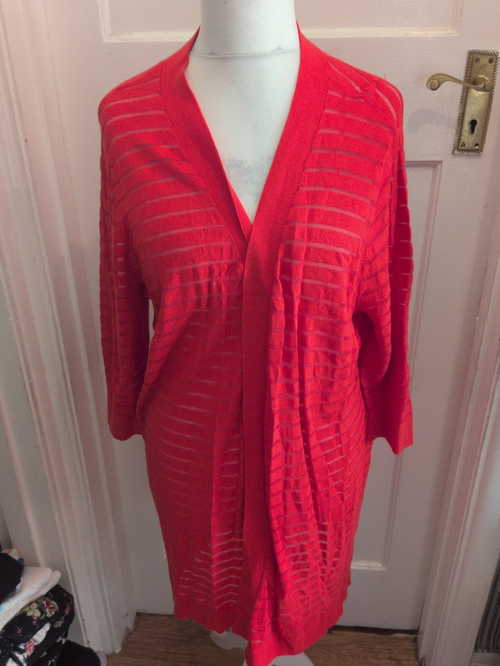 Tu 22 Red Long Sleeve Top/Blouse Long Length