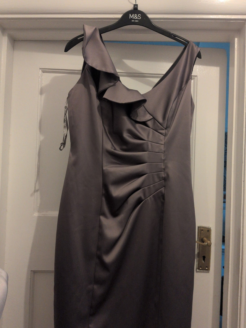Debenhams 12 Silver Lined Sleeveless Dress