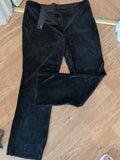 Marks And Spencer 18 Standard Leg Black Velvet Style Trousers