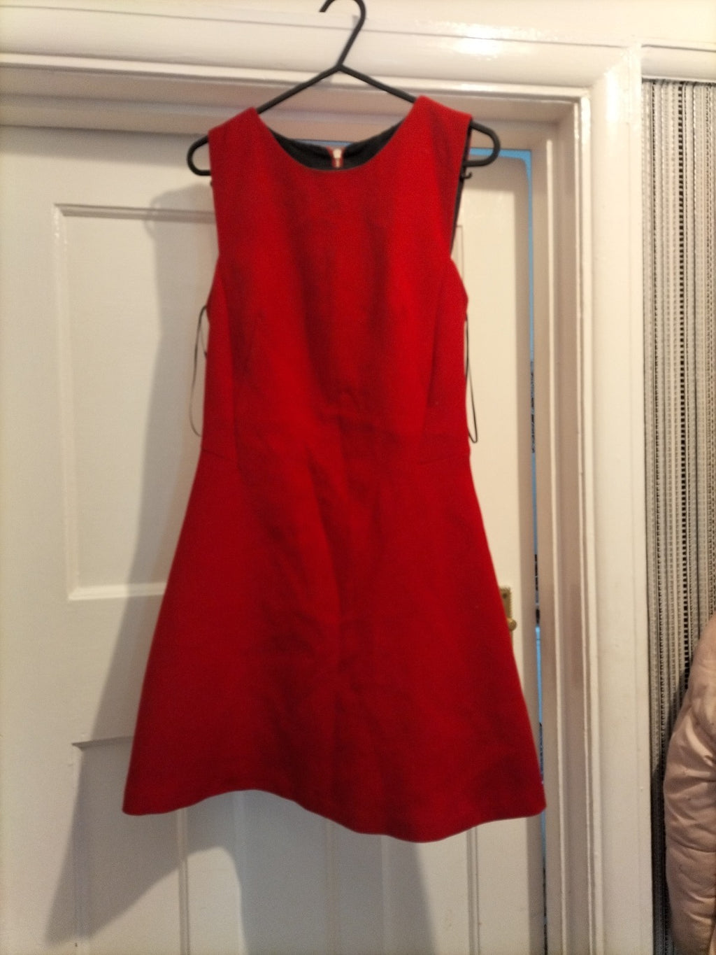 Ladies Zara Size XS Red Lined Sleeveless Dress