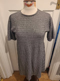 Ladies Zara Trafaluc Size Medium Black/White Fleck Short Sleeved Dress