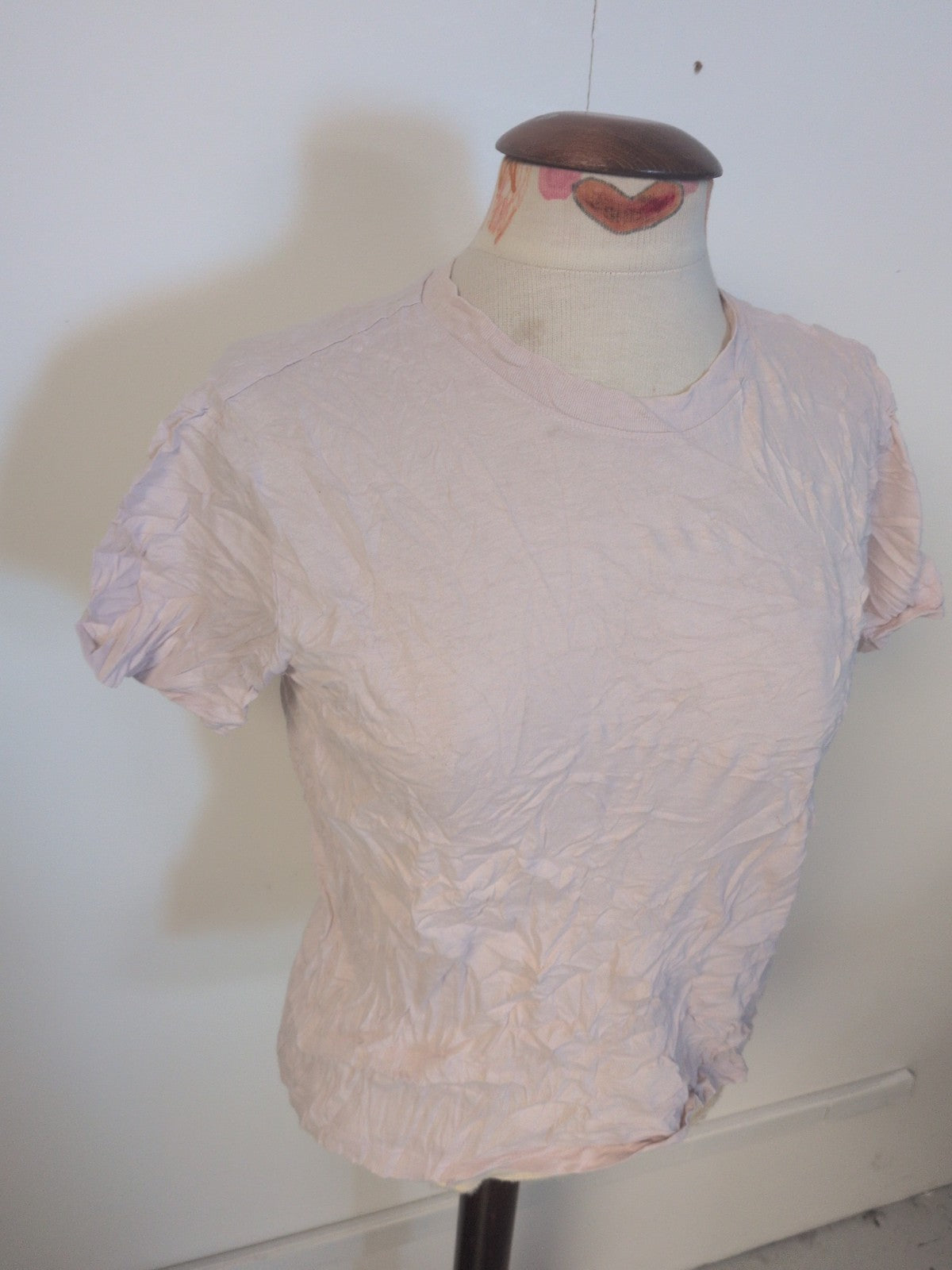 Ladies H&M Size Small Pale Light Pink Short Sleeve T-shirt