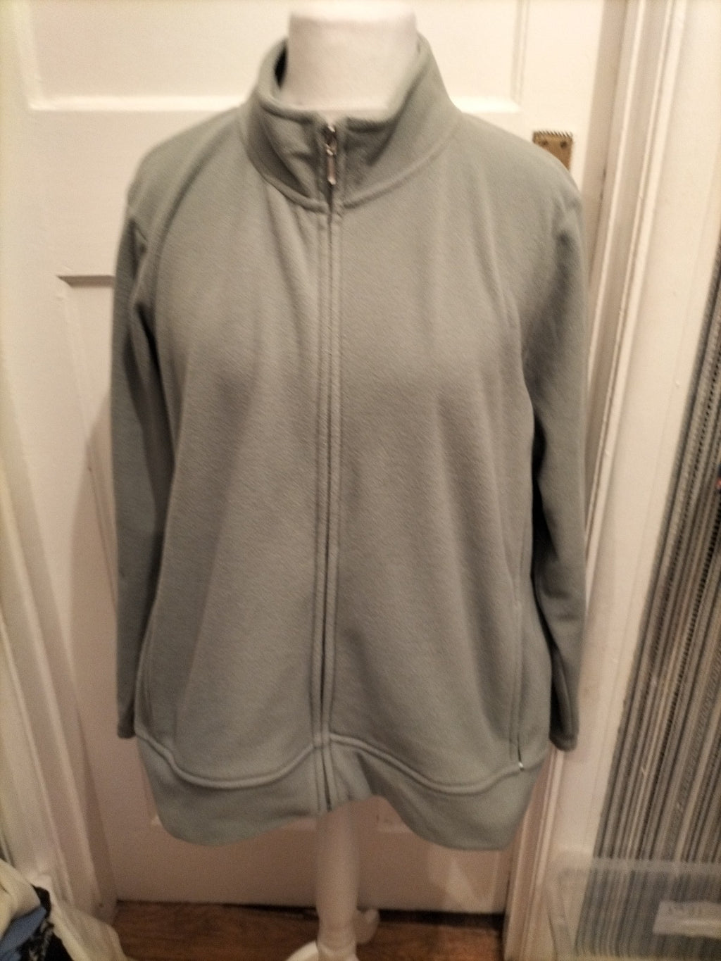 Ladies BM Essential Size XL Green Full Zip Jacket Jumper