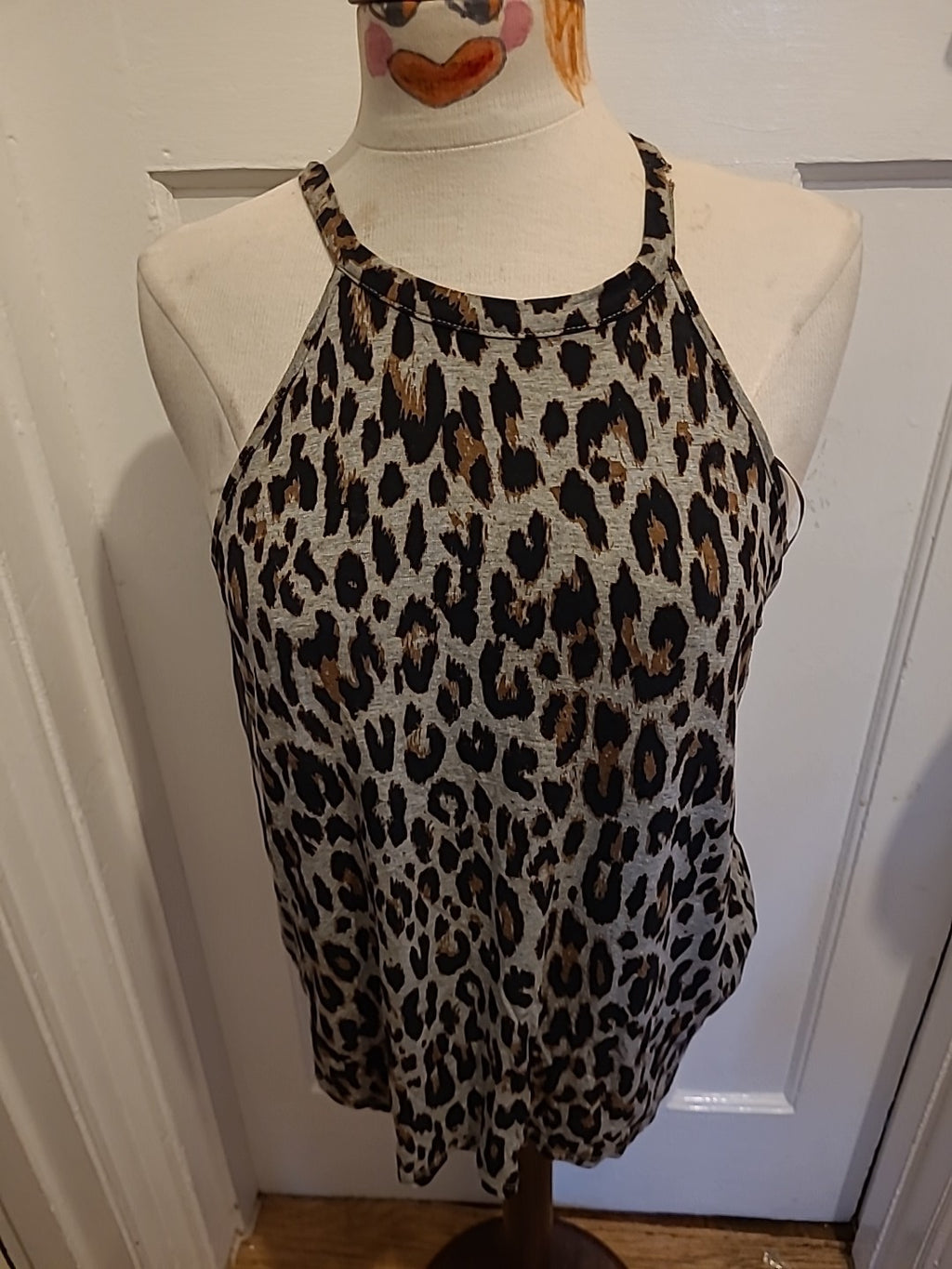 Ladies River Island Size 10 Leopard Print Tank Top
