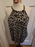 Ladies River Island Size 10 Leopard Print Tank Top
