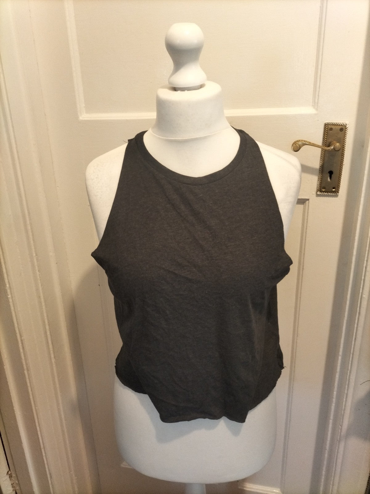 Ladies Divided Size Small Grey Sleeveless Racer Top