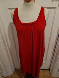 Ladies Marks And Spencer Size 14 Red Sleeveless Knee/Midi Dress